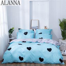 Alanna X-1001 Printed Solid bedding sets Home Bedding Set 4-7pcs High Quality Lovely Pattern with Star tree flower 201210