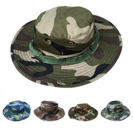 Bucket Hat Wide Brim Military Hats Sun Hat Hunting Fishing Outdoor Cap Wide Brim Sun Fishing Bucket Hat KKA8283