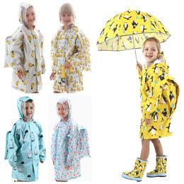 85-145CM Waterproof Raincoat For Children Kids Baby Rain Coat Gear Poncho Boys Girls Primary School Students Jacket 201110