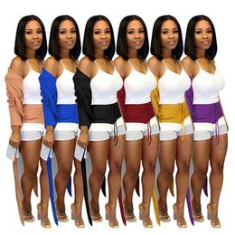 Women Sets Sexy 2 Piece Matching Sets Clothes For Women Off Shoulder Crop Top And Side Lace Up Bandage Mid-Calf Skirts Club Outfits