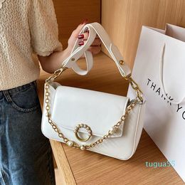 Cross Body Fashion Pearl Chain Shoulder Bags For Women Summer Lady Crossbody Bag Brand Design Handbags Casual Travel Purses Female