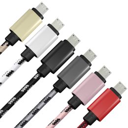 3m 10ft 2m 6ft 1m 3FT Fabric Micro USB Cable Cords USB Charger V8 Charging Line for Android Phone