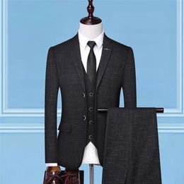 spring new italian style suits for men brand single button groom wedding suit 3 piece slim fit suit 201105