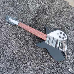 Electric guitar 325, black paint, customizable, guitar box