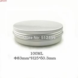 100g refillable box empty round Aluminium metal tin cans bottle with lids,100ml cosmetic cream DIY jarhigh qualtity