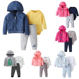 Fashion Spring Boys Set Autumn BABY Girls Long Sleeve 3PCS clothing Hooded sports set baby clothes Girls Baby Outfits Pyjamas LJ201023