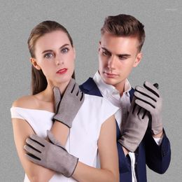 Five Fingers Gloves Real Leather Touchscreen Couple Valentine's Day Male Female Driving Warm Autumn Winter Genuine TE36561