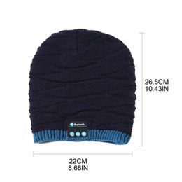 fish velvet NZ - Wireless Bluetooth Fish Pattern Knitted Velvet Winter Warm Headset Cap Music Hat Cycling Caps & Masks