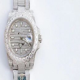2021 best sellers Luxury Watch Mens 40MM golden full Bigger Diamond wat erproof Watch Automatic Fashion Men's Watches Wristwatch