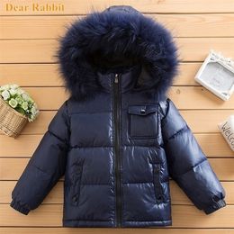 children winter parka 90% White duck down jackets boys clothing for snow wear kids outerwear & coats baby girl clothes snowsuit LJ201017