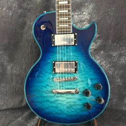 Details zu Gitarren Produktionsanlagen Sonderanfertigung Standard Blue Binding E-Gitarre