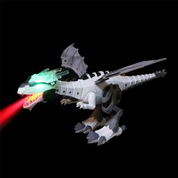 Shocking Electric Interactive Spray Dinosaurs Toys Talking Walking Fire Dragon Boy Kids Toy Christmas Gift Fine Electronic Pets 201212