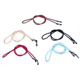 5pcs Colorful Leather Glasses Strap Lanyards Neck String Anti-slip Sunglasses Eyeglass Cord Holder Eyewear jllgKl