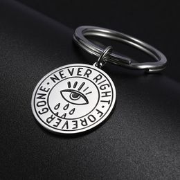 10Pcs/Set Tearful Eye Round Car Keychain Stainless Steel Smoke Women Snake Key Chains Key-ring Holder Pendant For To Bag Gift