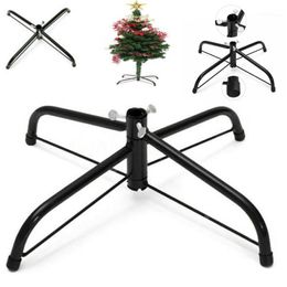 Christmas Decorations Black Iron Metal Tree Holder Base Stand Foot Xmas Home Party Decor Support Shelf Rack1