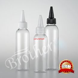 50pcs 120ml empty clear cosmetic lotion plastic bottles with twist top cap,E liquid packaging containersgood package