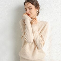 2020 Women Wool Cashmere Sweater High Quality Solid Soft Sweater 100% Merino Wool Cashmere Turtleneck Women Pullover Long Sleeve LJ201112