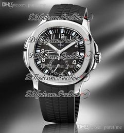 New 5164A-001 Steel Case 41mm Black Texture Dial A2813 Automatic Mens Watch Black Rubber Sports Watches 6 Style PTPP Puretime Pb289a1