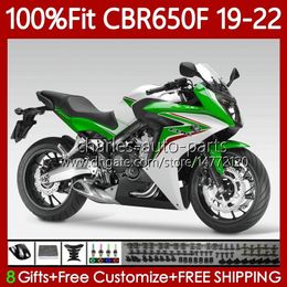 Injection Fairings For HONDA CBR-650F CBR 650 CC CBR650 F 2019 2020 2021 2022 Body 110No.64 CBR-650 650CC White green CBR 650F 2019-2022 CBR650F 19 20 21 22 OEM Bodywork