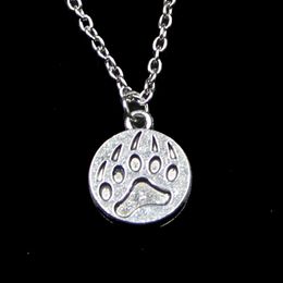 Fashion 15mm Bear Paw Pendant Necklace Link Chain For Female Choker Necklace Creative Jewelry party Gift