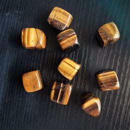 1.5-2.5cm Yellow Tiger Eye Gemstone Rock Gravel Chips Beads Tumble Minerals Specimen Energy Stone