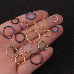Stainless steel Stick earrings ear clip Twist ring seamless opening lap contracted ear bone nailarticle screws