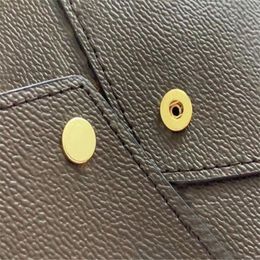 Whole leather wallet for women multicolor designer short Card holder purse classic 3-piece set331x