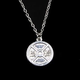 Fashion 23*20mm Barbell Disc Weight 25Lbs 11.3Kg Pendant Necklace Link Chain For Female Choker Necklace Creative Jewelry party Gift