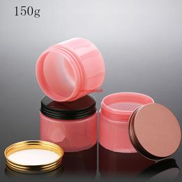 40pcs 150g Aluminium Cap Cosmetic Tin Pot Lip Balm Jar Containers Oil Wax Empty pink jarbest qualtity