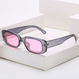 New Fashion Novelty Women Sunglasses Narrow Thick Frame With Colours UV400 Lenses Ins Hot Eyeglasses Wholesale
