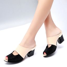 Lucyever 2019 Fashion Women Summer Patent Leather Sandals Sexy Peep Toe Cut Out High Heels Flip Flops Female Party Shoes Woman 1010