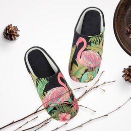 Women Shoes Autumn Winter House Slippers Flamingo Non-Slip Soft Memory Foam Home Indoor Bedroom Men Couple Zapatillas Mujer Y201026