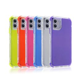 Transparent Shockproof Phone Case For iphone 12 Pro Max Fashion Refreshing Protective cover For iphone Xs 11 8 7 Plus