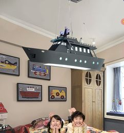 remote controlled UFO chandelier children's room boy bedroom LED flying saucer lights creative cartoon spacecraft Chandelier