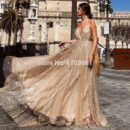 Cheap Glitter Evening Dress For Weddings 2020 Open Back A Line Prom Dresses Arabic Dubai Evening Gowns Turkish Kaftans Vestido LJ201119