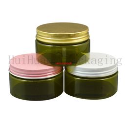 50pcs 100g green PET Empty Cosmetic Cream Containers Bottle For Skin Care Packaging,3.4oz Personal Container Jarsgood package