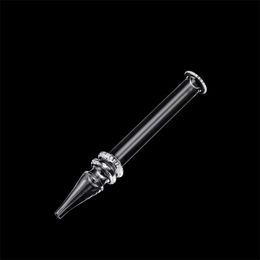 5 Inches Quartz Dab Straw Portable Pen Style Dab Heat Fast Mini NC Clear Quartz Tips Dab Tube For Wax Smoking Rigs