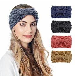 Winter Ear Warmer Headband Women Fashion Elastic Wool Knitted Headband Ear Protection Head Wrap Hairband Girls Elegant Hair Acce