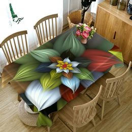 flowers tablecloth Cofffee Dining Waterproof 3D rectangular tablecloth party Round table cloth Customised size Cushion cover 201120