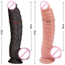 NXY Dildos Female Soft Silicone Dildo, 8.7-inch Large and Realistic Penis Sex Toy, with Masturbation Suction Cup1210