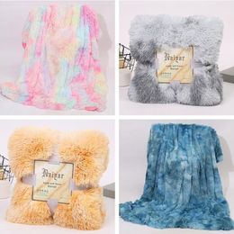 Shaggy Fur Blanket Long Plush Decorative Blanket PV Velvet Blankets Warm Bedding Sheet Cosy Blankets 27 Colours 130x160cm 160x200CM BT1036