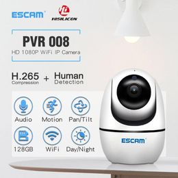 -Cameras Humanoid Tracking ESCAM PVR008 Security WiFi Telecamera 2MP 1080P Wireless PTZ Rilevamento del movimento P2P Mini IP1