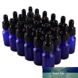 24pcs 10ml Empty Blue Glass Dropper Bottle with Pipptte for essential oils aromatherapy liquid