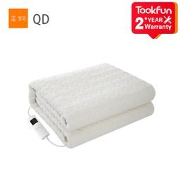 QINDAO Smart electric blanket 150*80cm Remove mites heated blanket washable healthy heating pad mattress Control time 20-52 201111