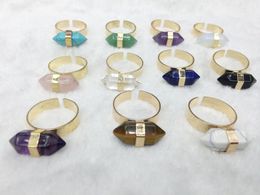 Ring for Women Natural Stone Adjustable Rings Crystal Quartz Gems Anillos Mujer Fashion Jewelry Gemstone Rings