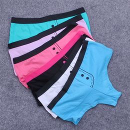 6pcs/lot Hot Cotton Boyshorts Panties Shorts Women Panties Breathable Boy Shorts Shorty Cute Underwear Sexy Lingerie 201112