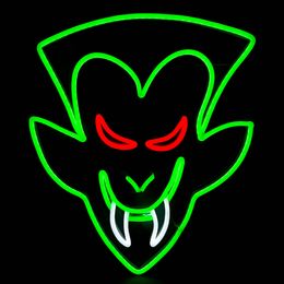 Vampire Mask Sign Halloween Lamp for Home Bar Dining Party Decoration Festival Atmosphere Props Plastic Neon LED 12 V Super Bright Neon Sign Holiday Lighting