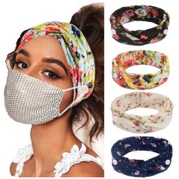 2020 Anti-lock intersection mask headband, women's outdoor sports without trace button knot headwear