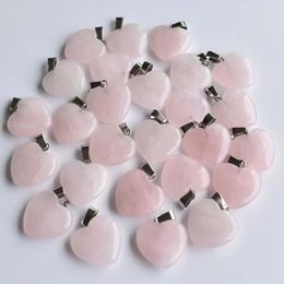 Rose Quartz Crystal Heart Star Cross Natural Stone Charms Pendants for Necklace Earrings Jewellery Making