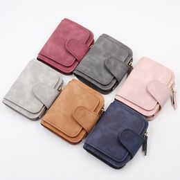 women wallet short Korean version of the three-fold coin purse fashion zipper buckle card package wallets